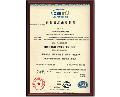 Quality management system certification